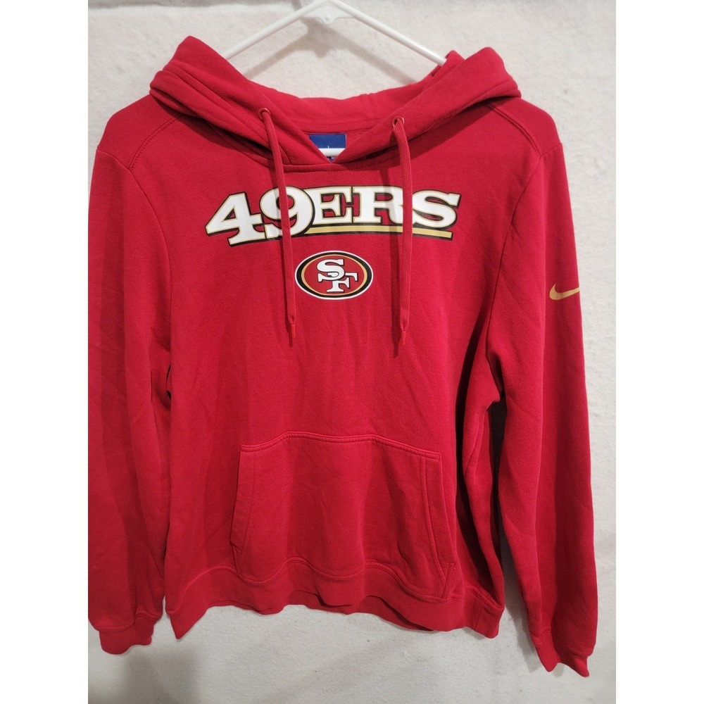 Nike San Francisco 49ers Men's Large Red Hoodie 909492-687 NFL Club Logo Fleece‎